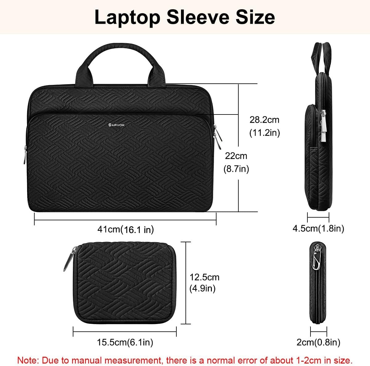 Water-Resistant Laptop Case for 15.6 16 inch MacBook Air/Pro, Dell XPS, HP, Leno