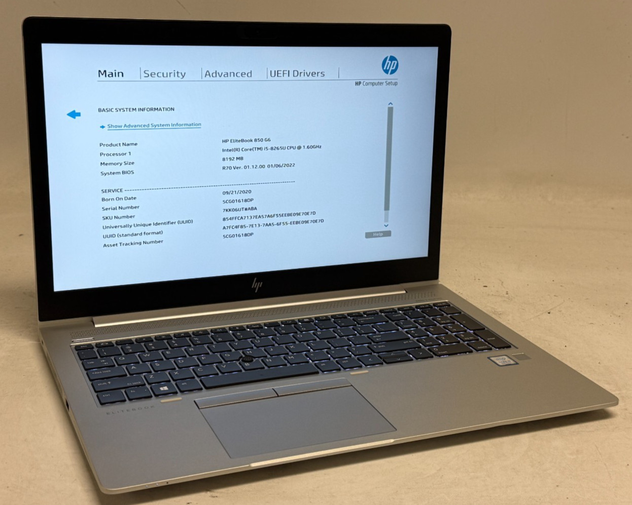HP EliteBook 850 G6 15.6″ (i5-8265u – 8GB RAM – 256GB SSD – Win11Home)