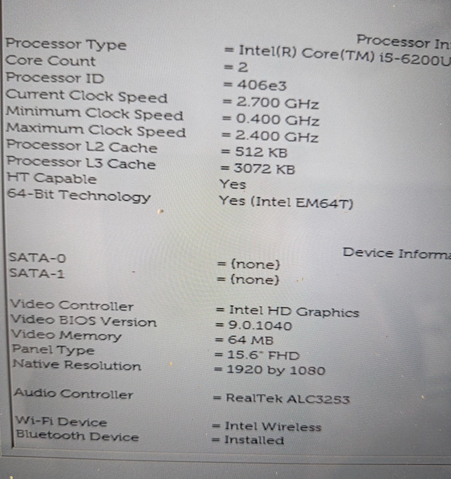 PARTS Dell Inspiron 15 7000 No SSD 8GB RAM Battery Power Adapter