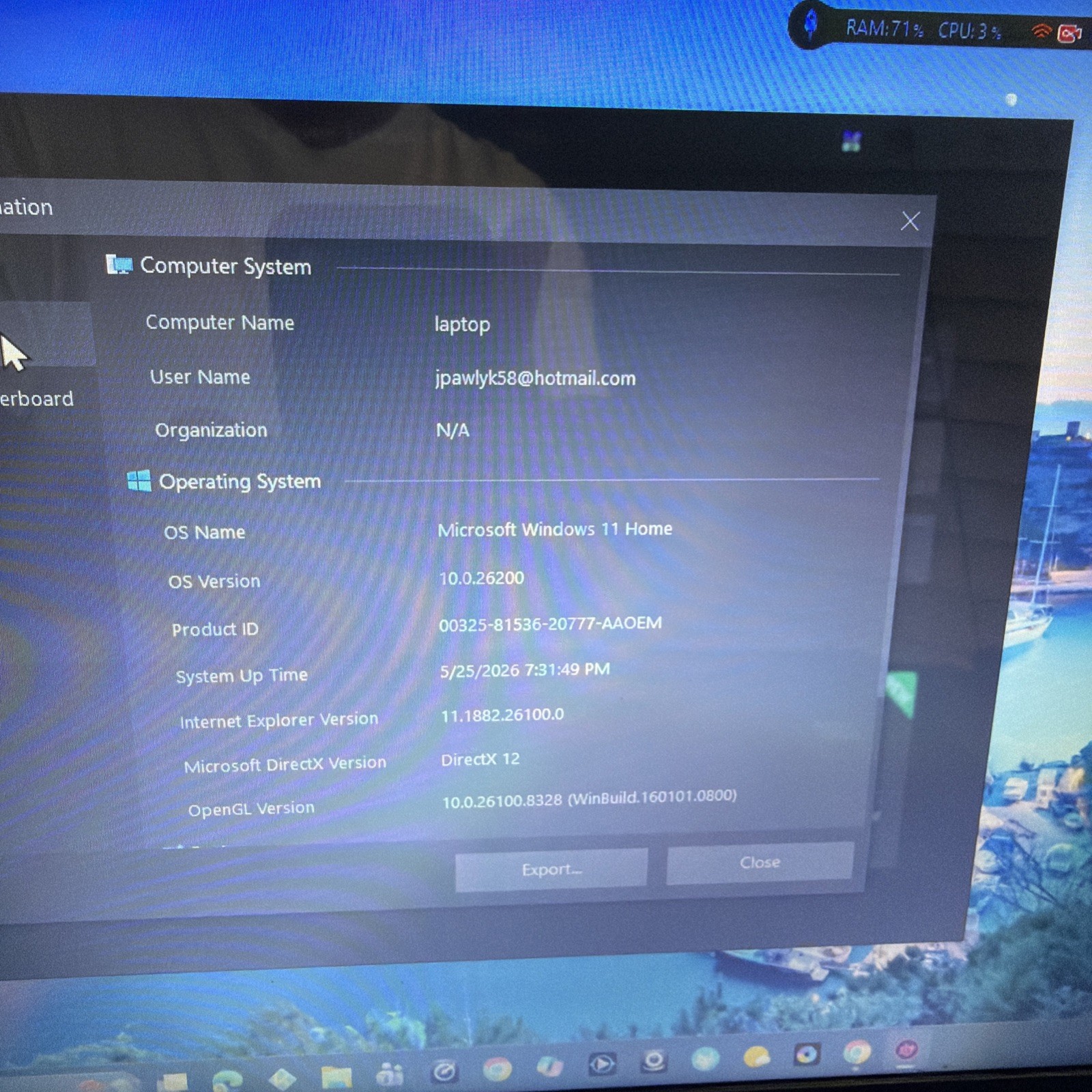 HP 17-by1062st 17.3” Laptop i5-8265U 8GB RAM 256GB SSD 500 GB HHD Win 11 Home 64