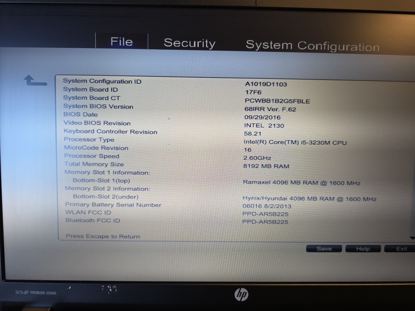 HP ProBook 4540s 15.6in. (320GB HDD, Intel Core i5, 2.6GHz, 8GB RAM| WIN 10 PRO