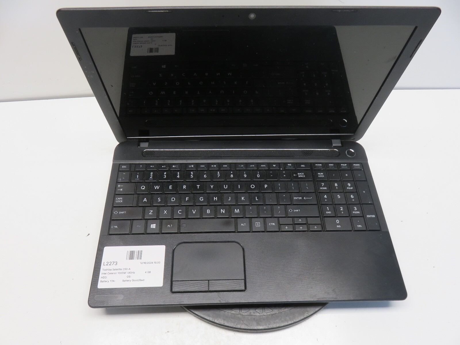 Toshiba Satellite C50-A Intel Celeron 1005M 1.9GHz 4 GB NO HDD No Batt READ