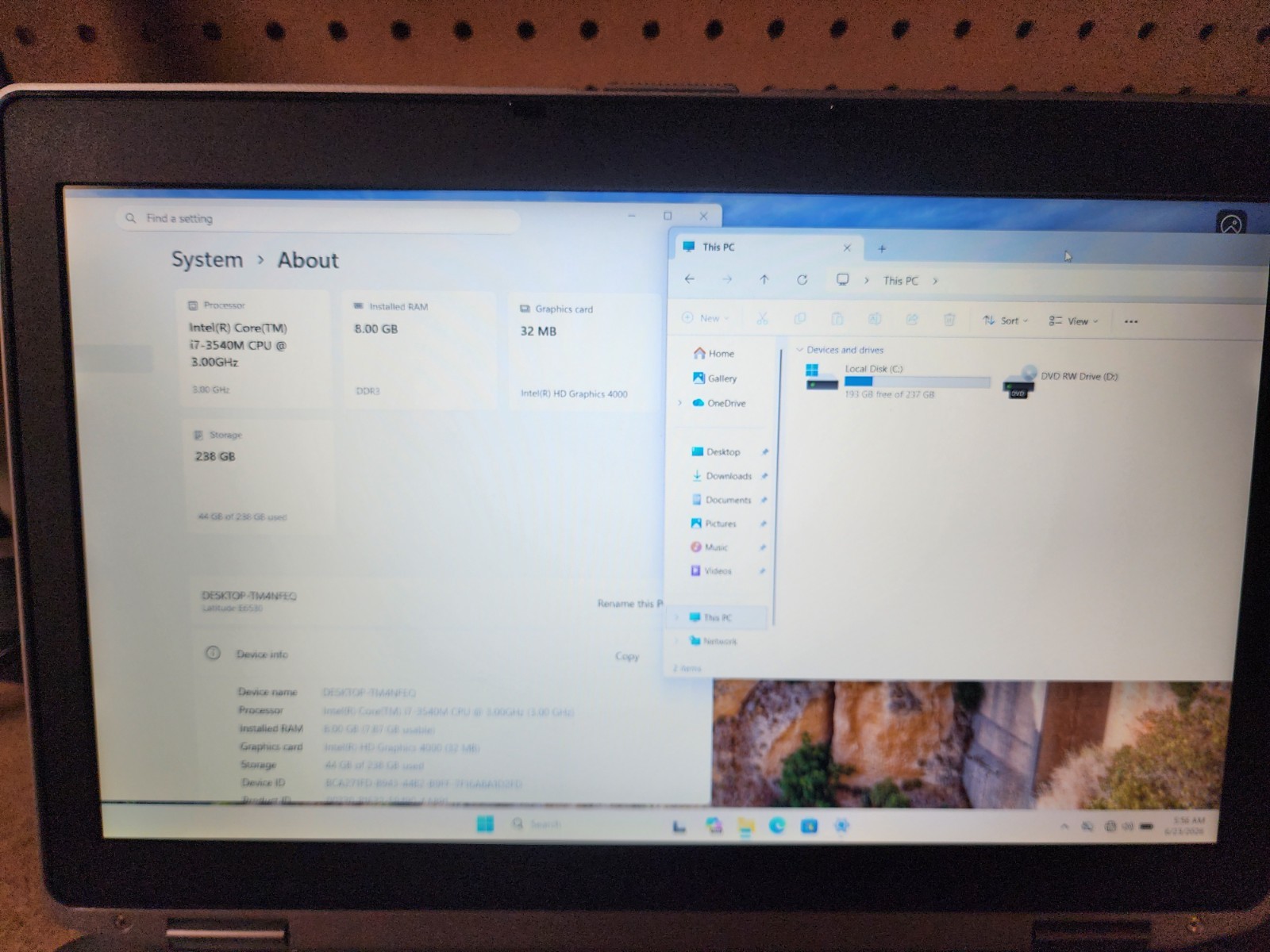 Dell Latitude E6530 Laptop i7-3540M 3.0GHz 8GB RAM 256GB SSD Win 11 Pro