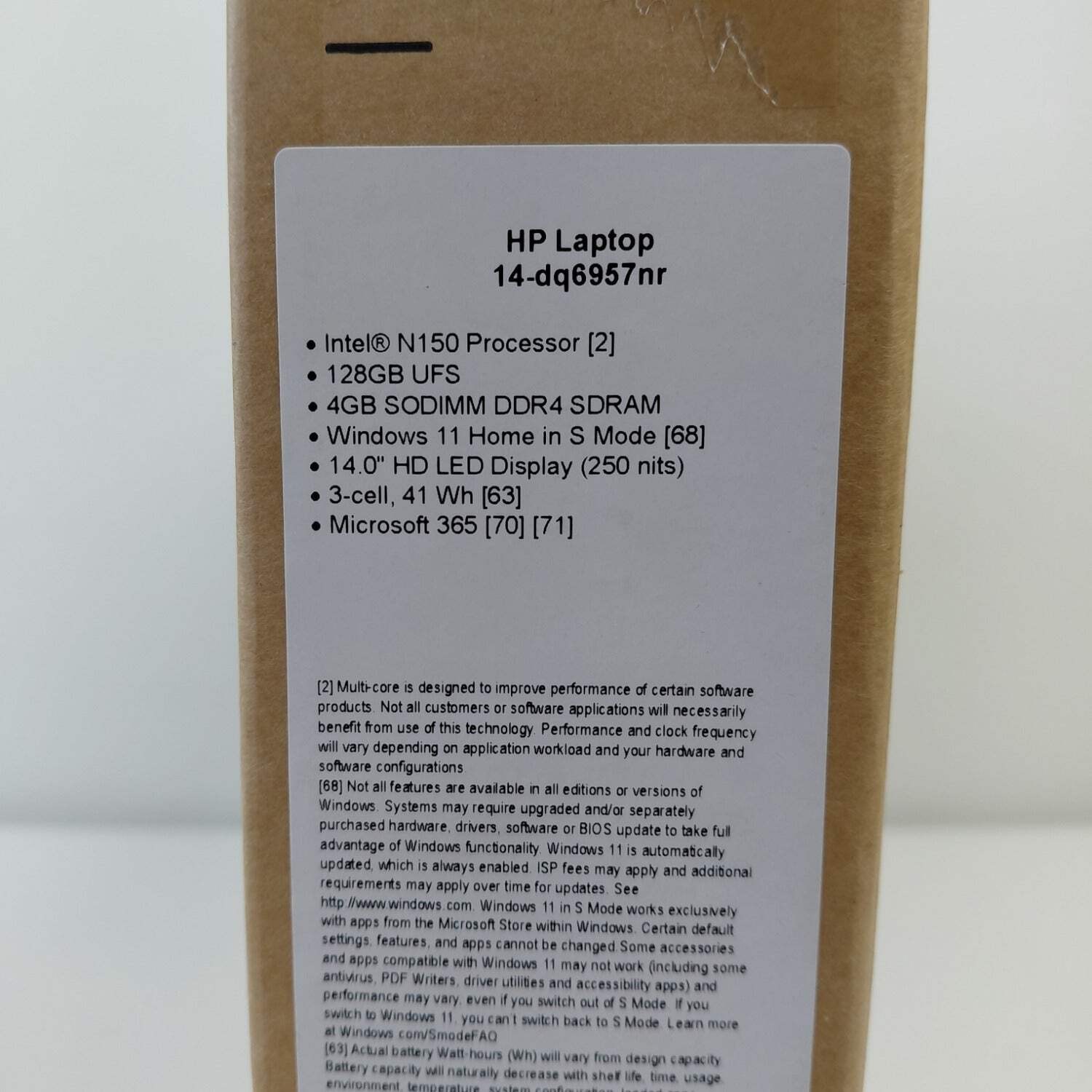 New HP Laptop 14-DQ6957NR 14″ N150 1.0GHz 4GB RAM 128GB SSD