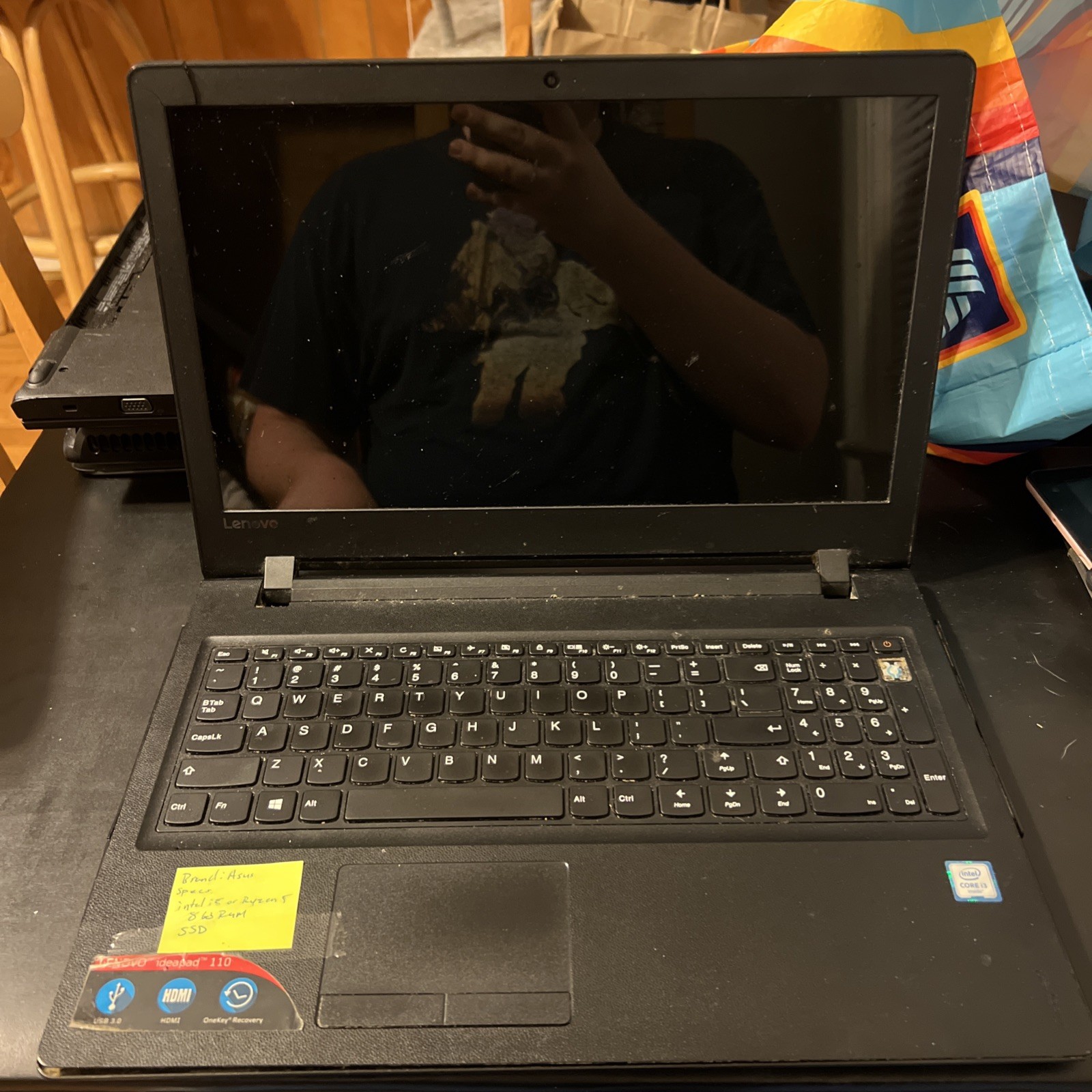 Lenovo IdeaPad 110-15ISK Laptop 15.6″ Intel I3-6100U 2.30GHz, 4GB RAM