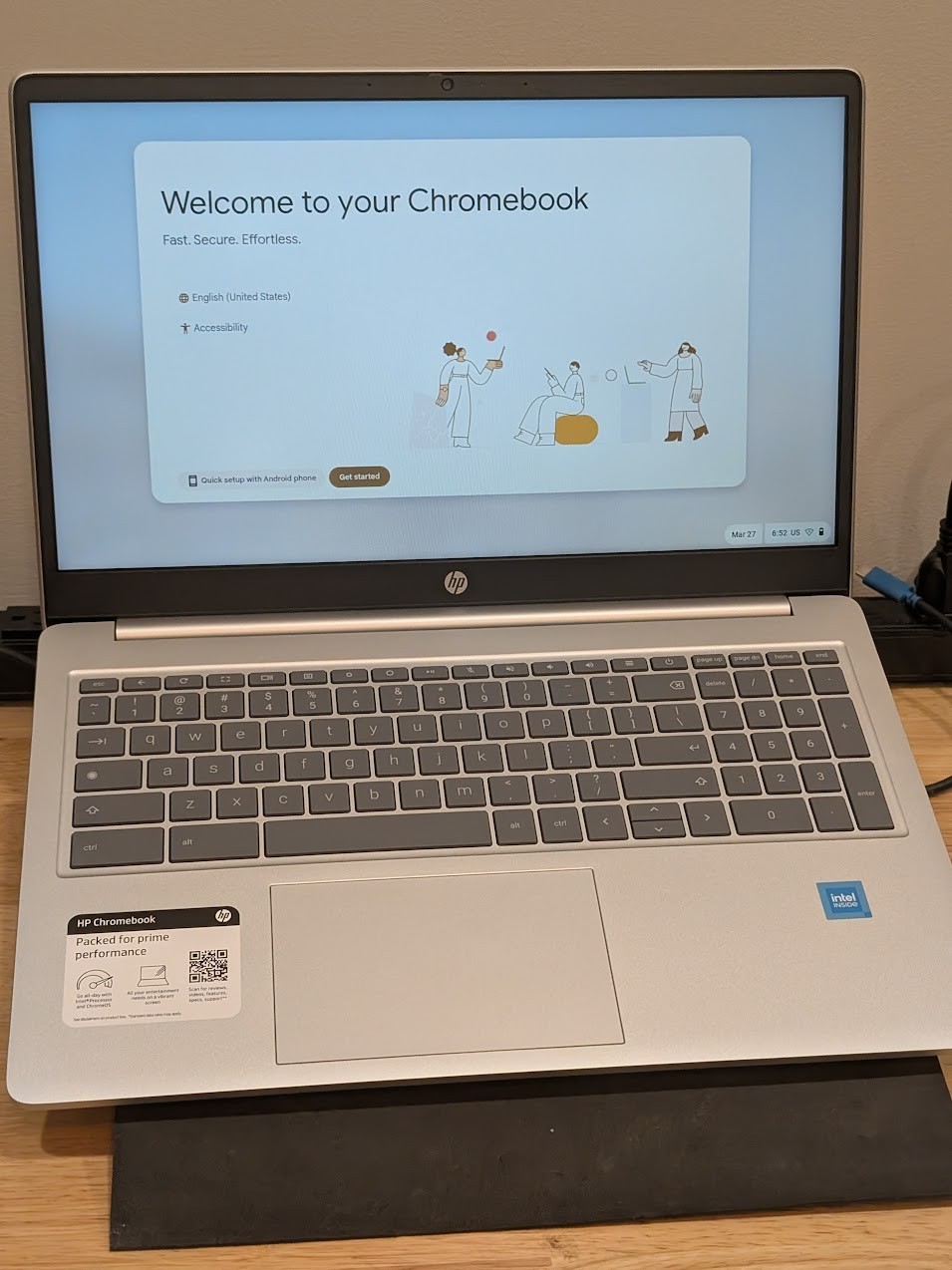 HP Chromebook 15.6 15a-nb0013dx Intel N200 8GB 64GB eMMC Silver