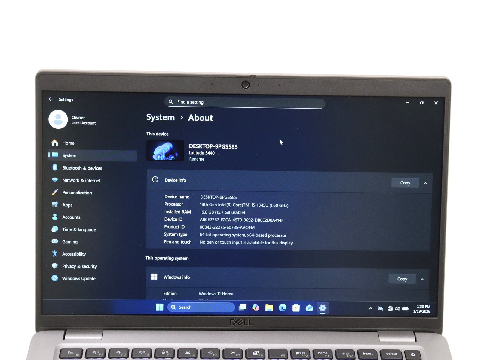 Dell Latitude 5440 14″ Intel i5-1345U 16GB 512GB NVMe Windows 11 Home