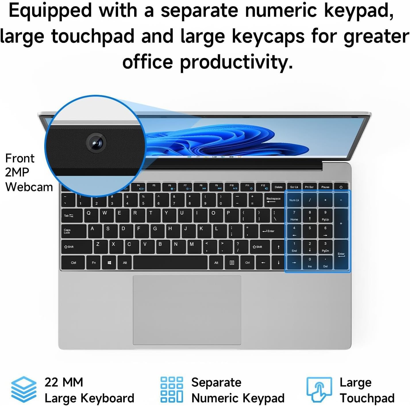 Jumper 15.6 Inch Windows 11 Laptop with Office 365, 4GB RAM, 128GB Storage