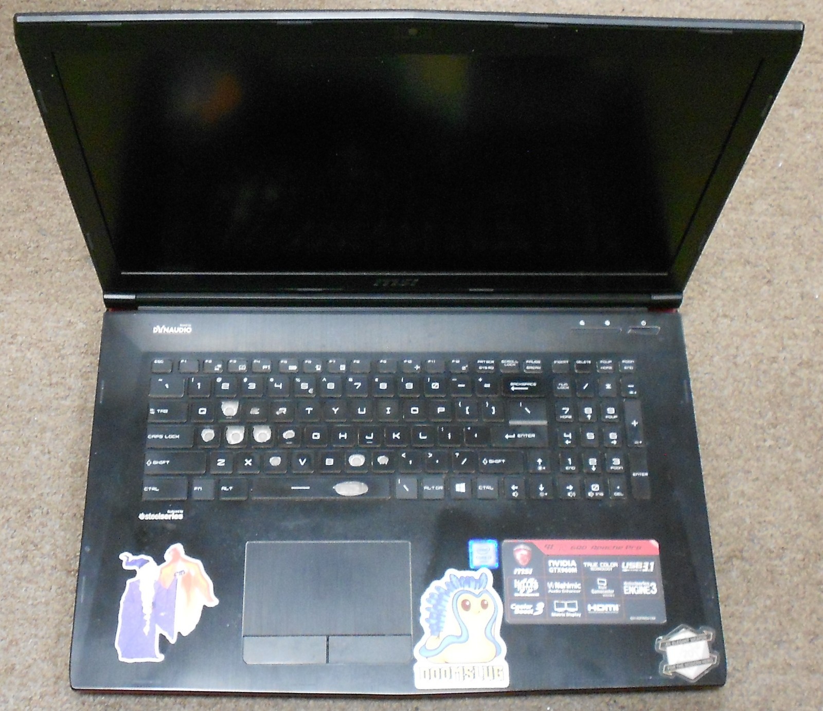 Asus G72GX Intel Core i7 nvidia GTX960M Laptop Untested As/Is 0528-01M