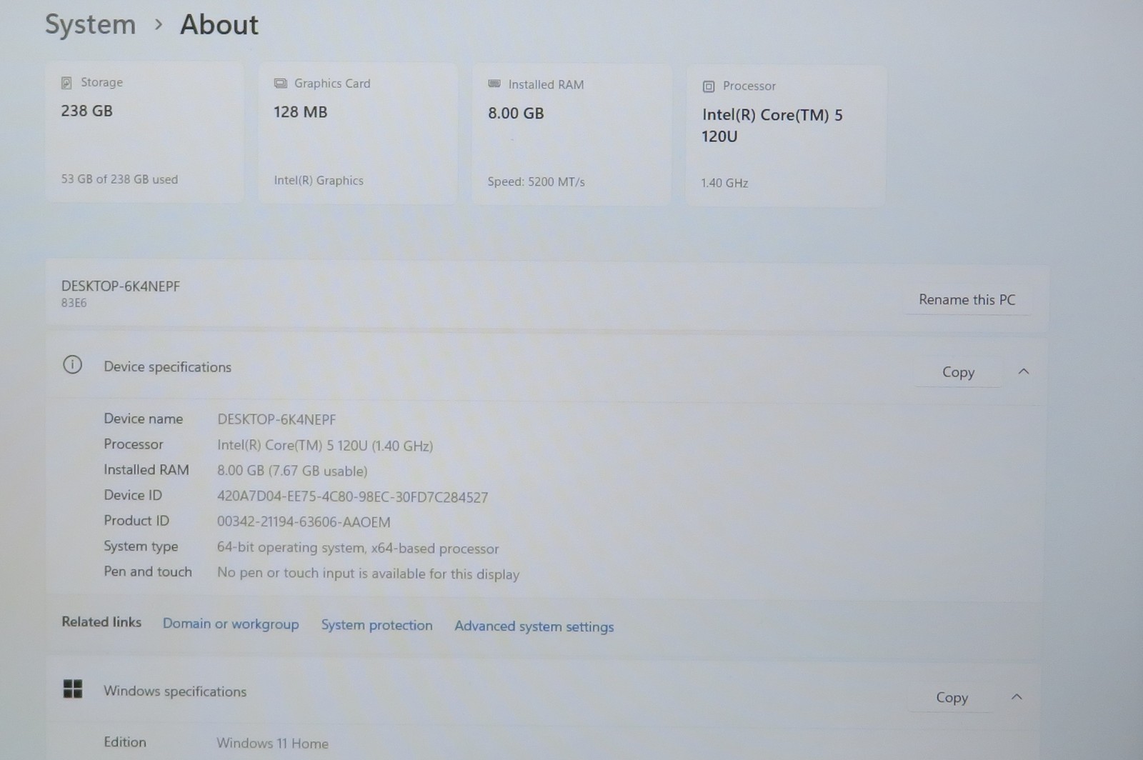 Lenovo IdeaPad Slim 3 15IRU9 CORE 5 120U 1.4GHz 8GB RAM 256GB Windows 11