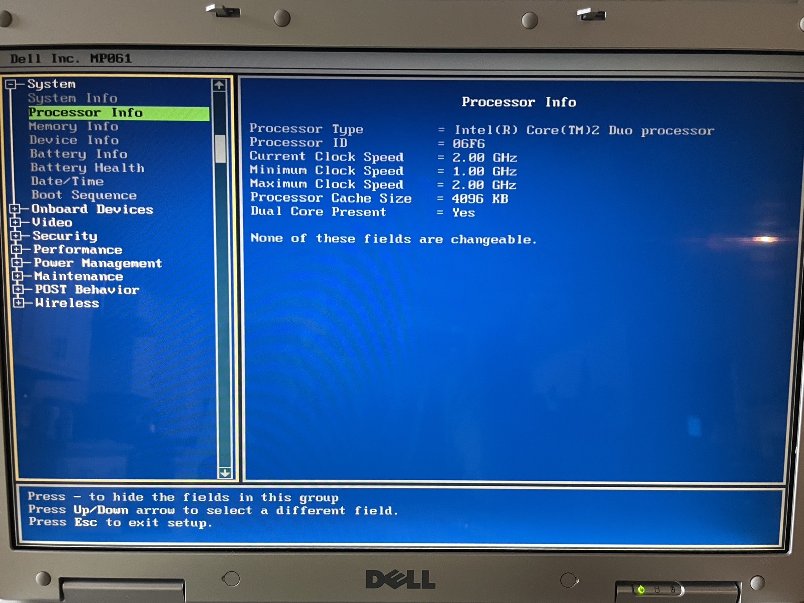Dell Inspiron E1705 Retro Windows XP Computer w/batt, chrg. (SVC1)