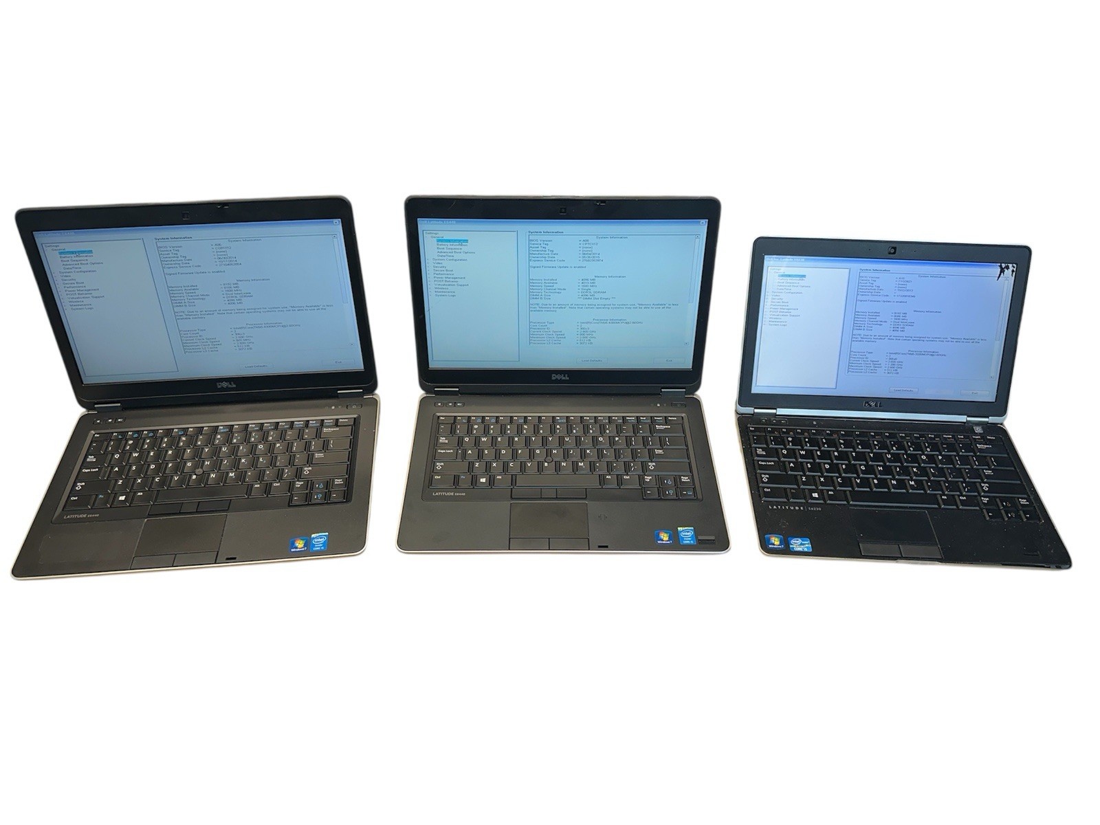 *LOT OF 3* Dell Latitude E6440 E6230 i5-4300 8GB RAM NO HDD *SOLD AS IS, READ!!!