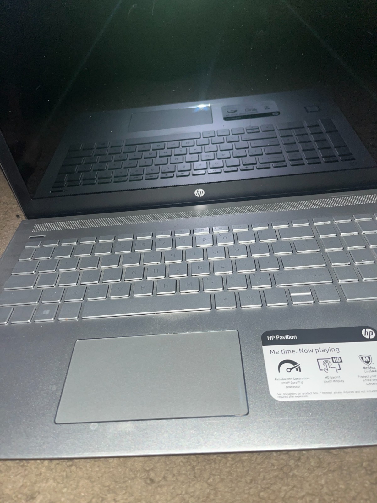 hp pavillion natural silver