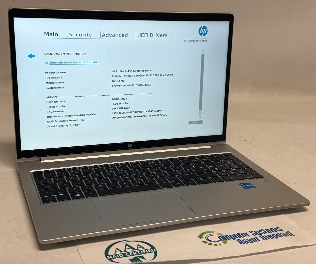 HP ProBook 450 G8 15.6″ (i5-1135G7 – 16GB RAM – 256GB SSD – Win11Home)