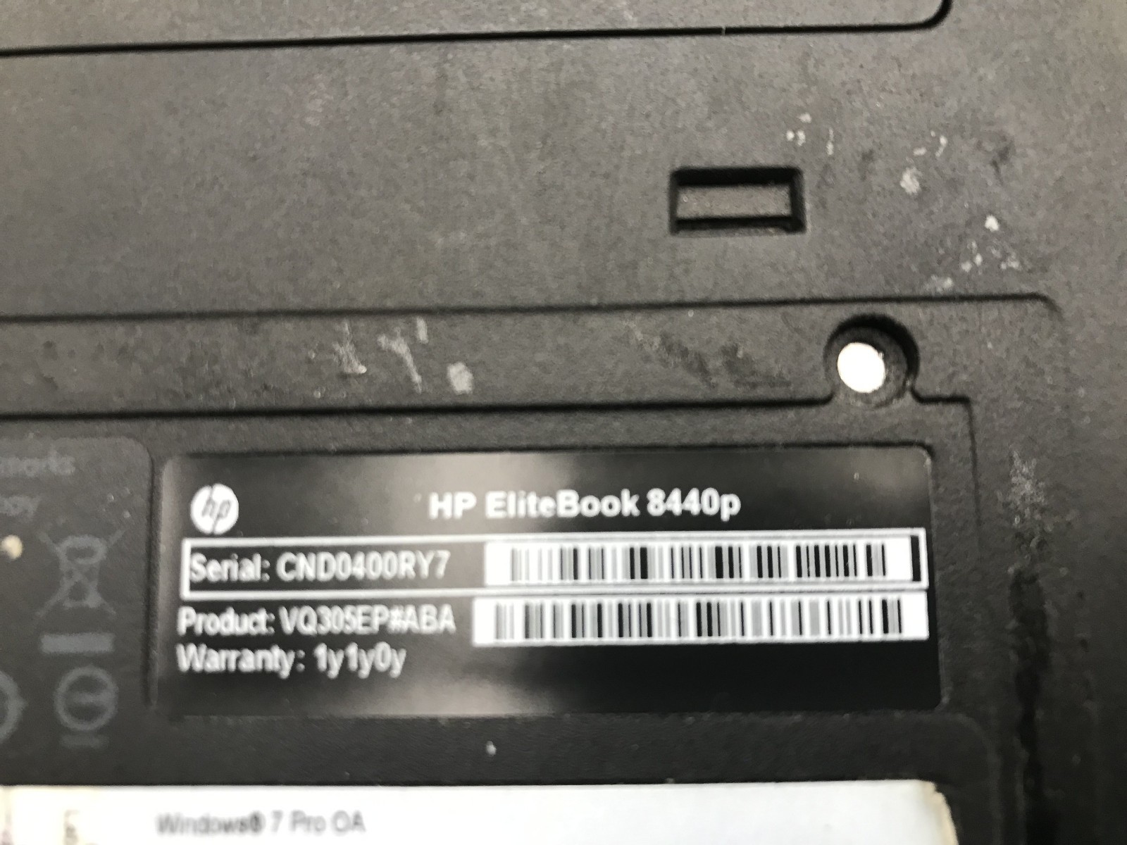 HP ELITEBOOK 8440P – BOOTS TO BIOS – INTEL I5 M520 – NO RAM – 14″ – READ – BB !!