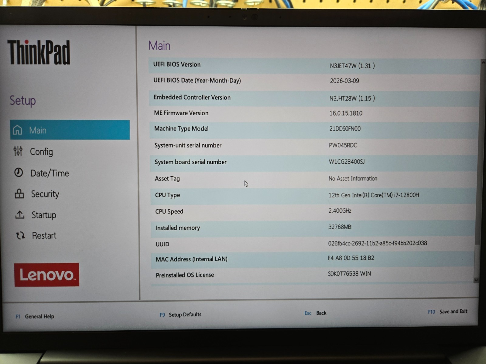 Lenovo ThinkPad P1 Gen 5 16″ WQXGA | A1000 | i7-12800H | 32GB RAM | 1TB SSD |