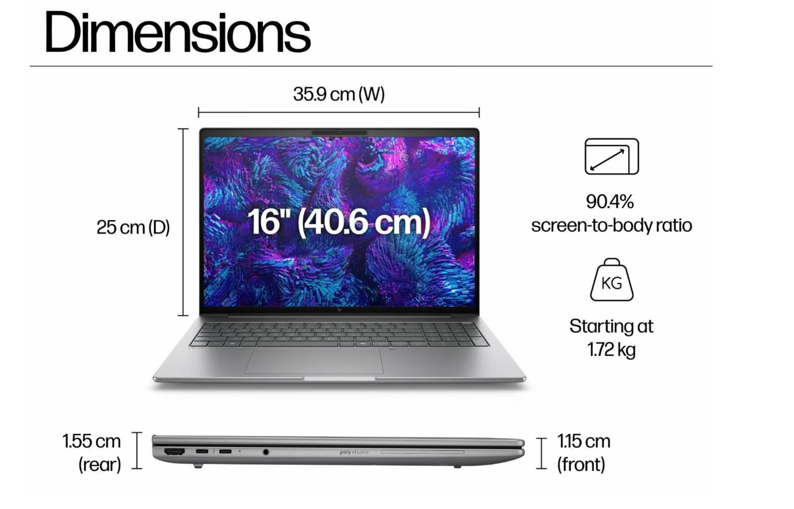 HP ZBook 8 G1i 16″ Intel Core Ultra 7 255H, 32GB RAM, 1TB SSD (S/N 5CG5395SJK)
