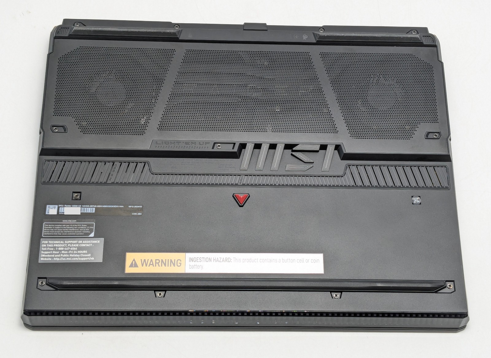 MSI Raider GE68 HX 14VGG 16″ i9-14900HX 32GB DDR5 1TB SSD RTX 4070 Windows 11H