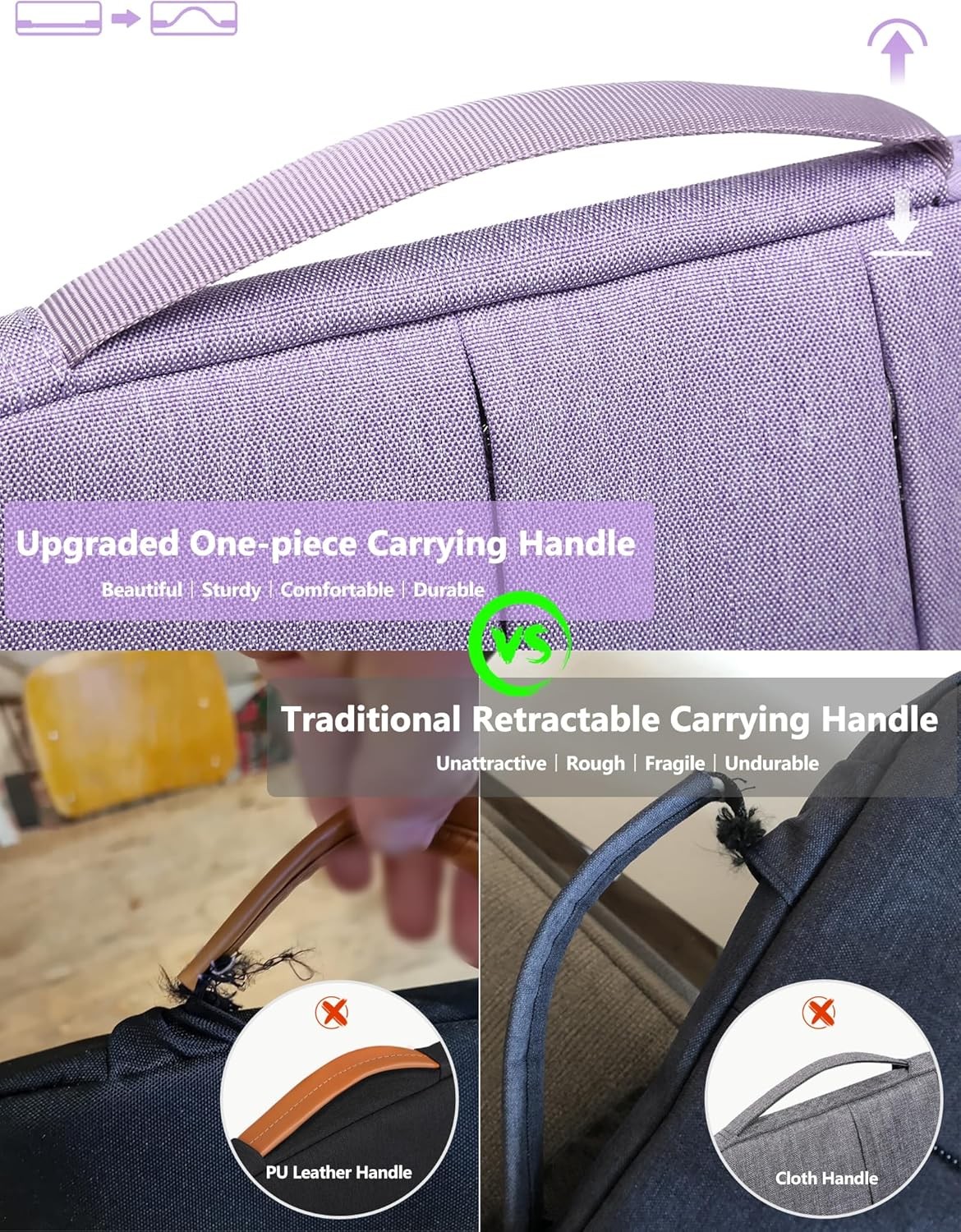 Lilac Purple Briefcase Laptop Sleeve Bag for 17-17.3″ Razer Blade 17/18