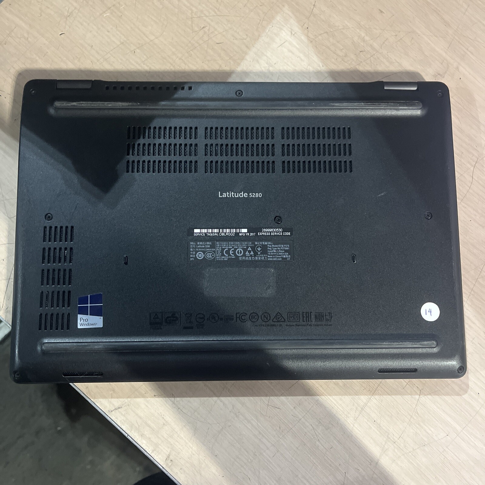 DELL LATITUDE 5280 INTEL CORE I3-7100U 2.40GHZ 8GB RAM NO HD .