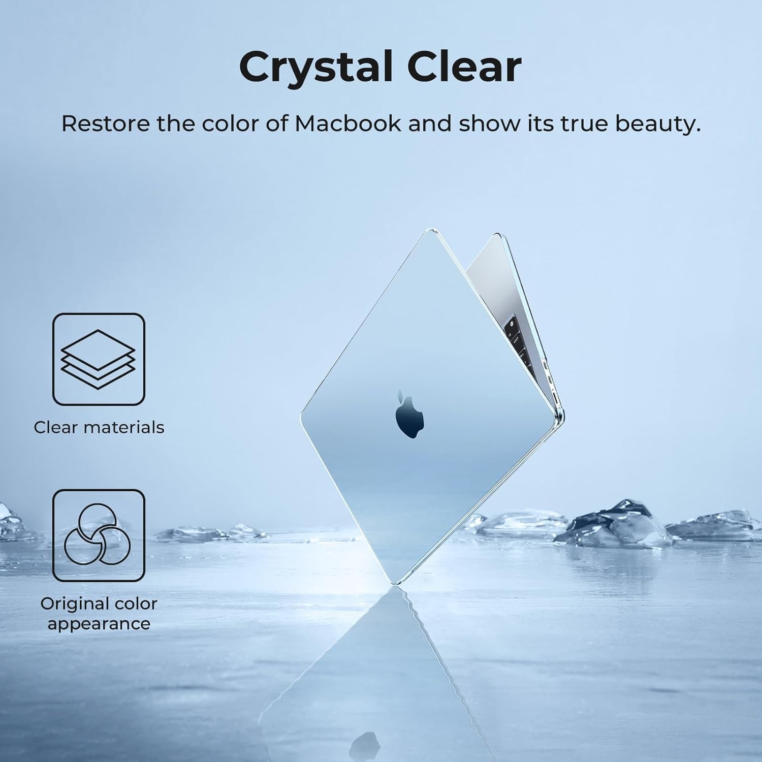 Case for MacBook Air 13 inch M5 2026-2022 M4 M3 M2 A3449 A3240 A3113 A2681, Sky