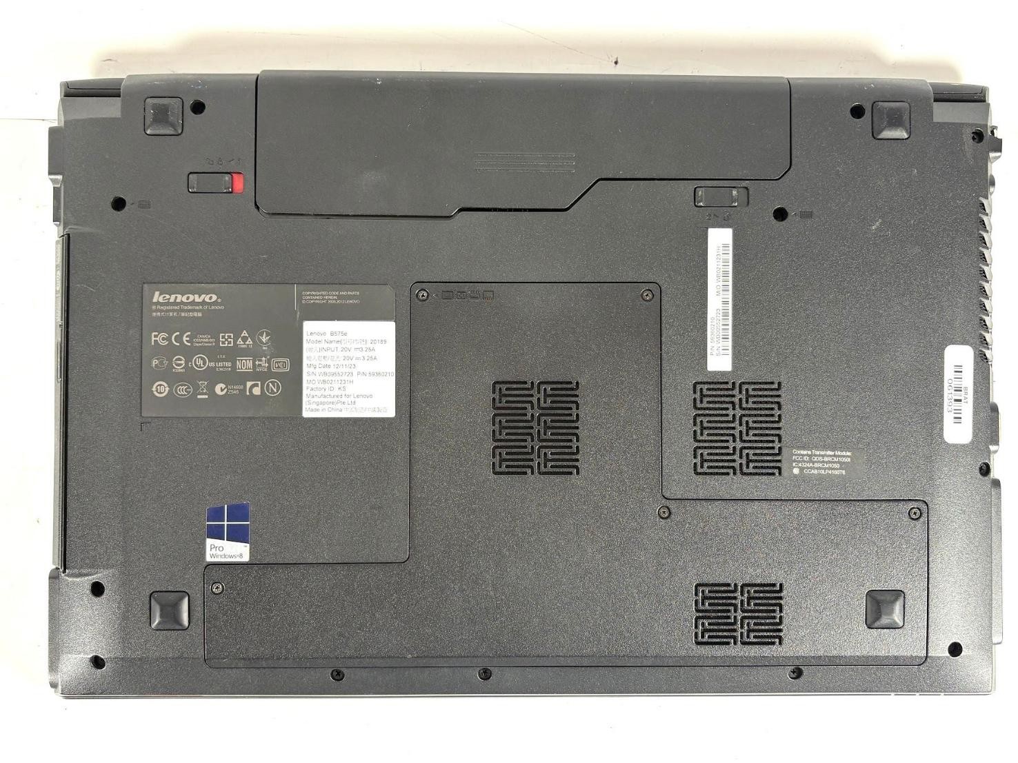 Lenovo B575e 15.6″ HD 1.7GHz AMD E2-1080 4GB RAM 320GB HDD Windows 10 Pro