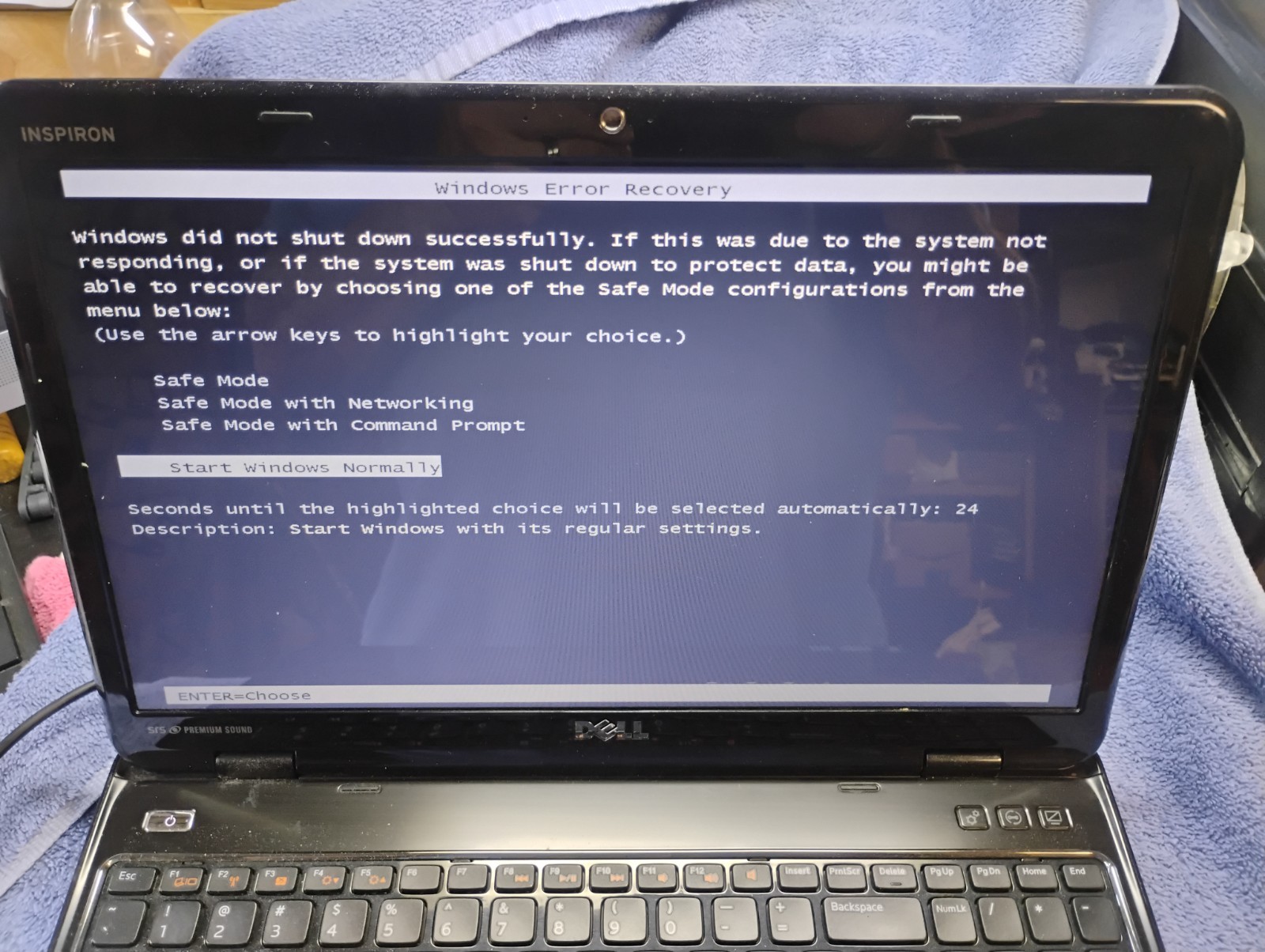 Dell Inspiron N5110 laptop non-working for parts – used
