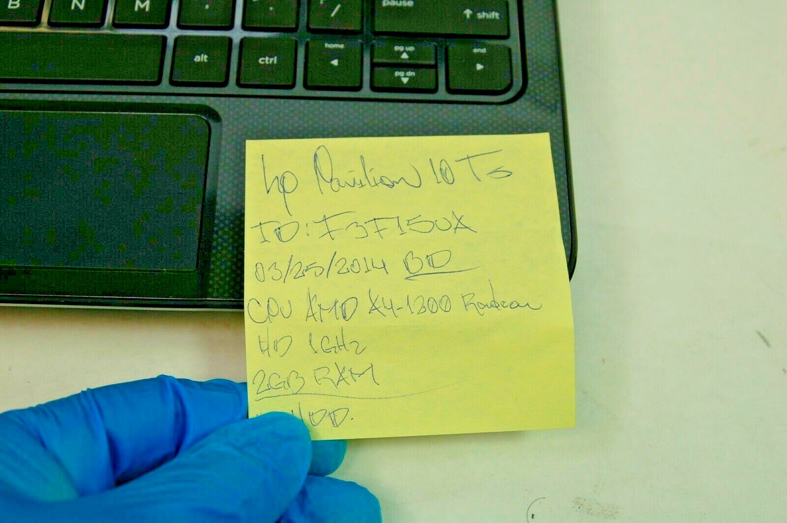 hp 10-E010NR Pavilion 10TS ID: F3F15UA CPU AMD A4-1200 Radeon HD 1GHz 2GB As Is