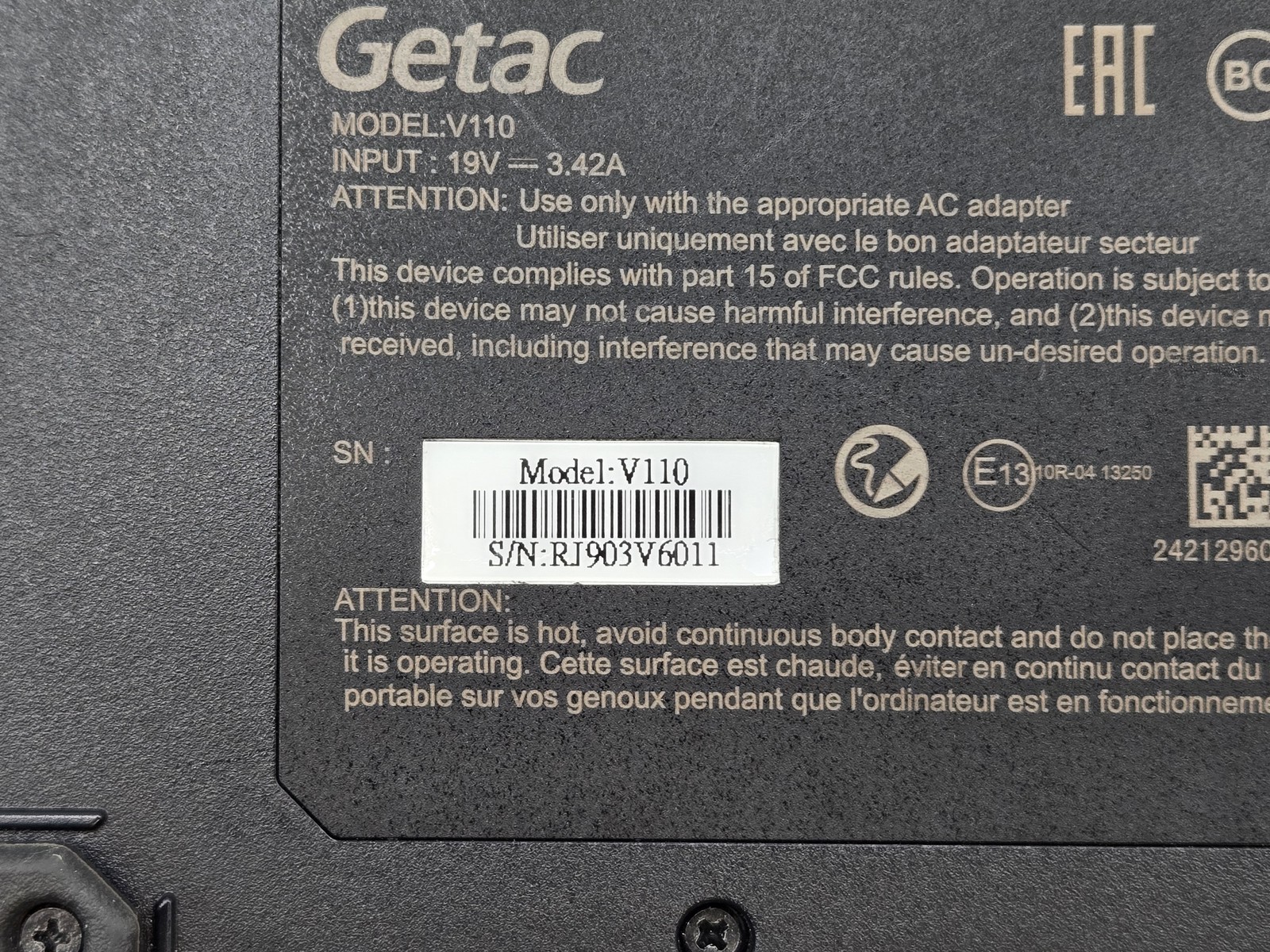 Getac V110G4 2-in-1 11″ HD Touch I5-7200U 256GB SSD 8GB Webcam W10P *READ*