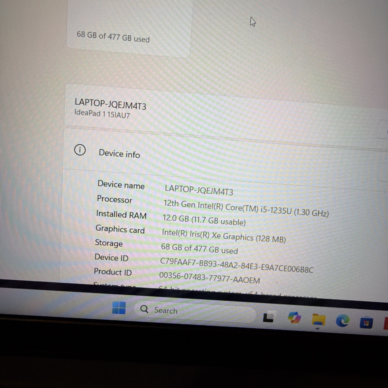 Lenovo IdeaPad 1/ 15.6″/ 512GB SSD, Intel Core i5-1235U, 1.30GHz, 12GB.Touch Scn