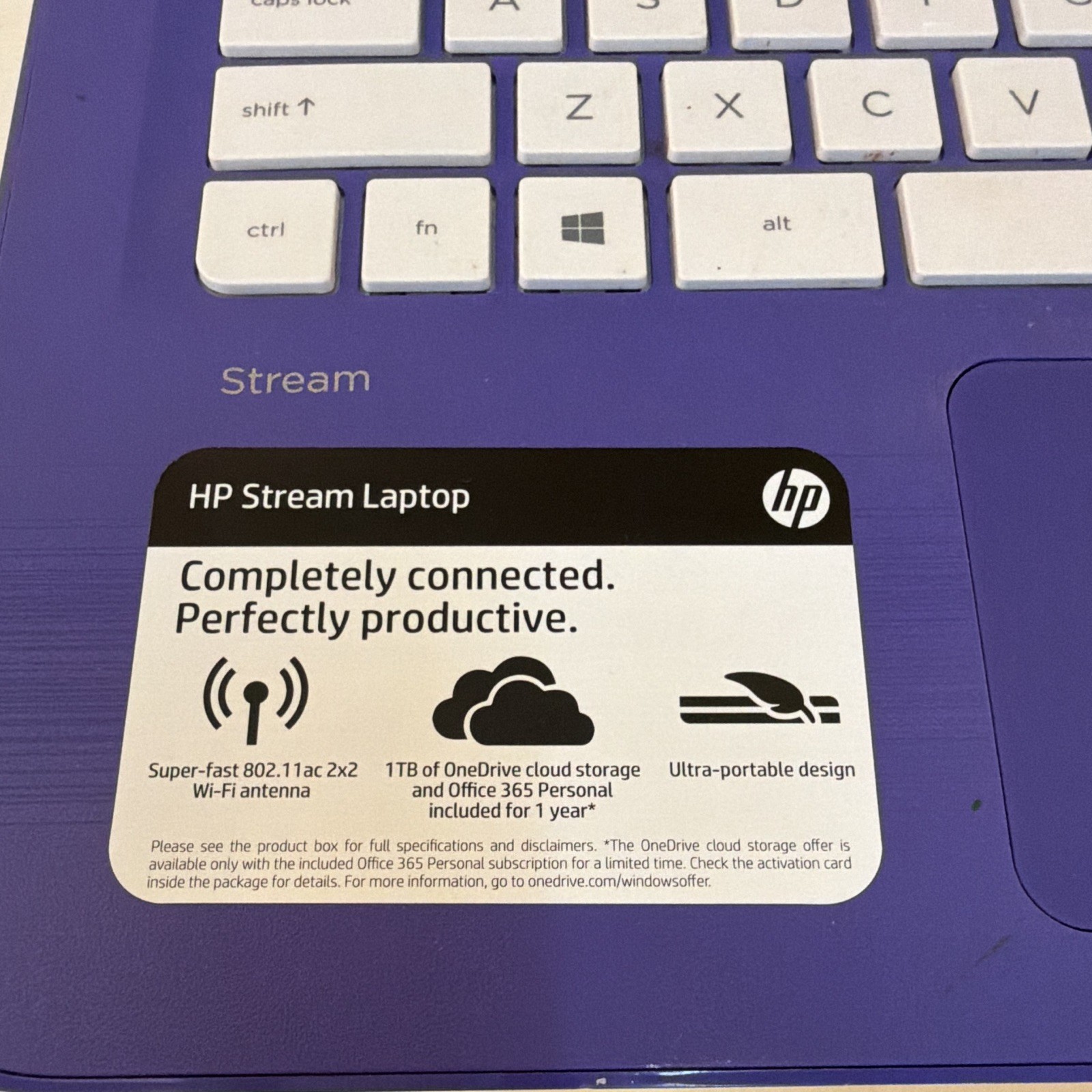 HP Stream 14″ Laptop Intel Celeron 1.6GHz 4GB 32GB eMMC Win10 Purple