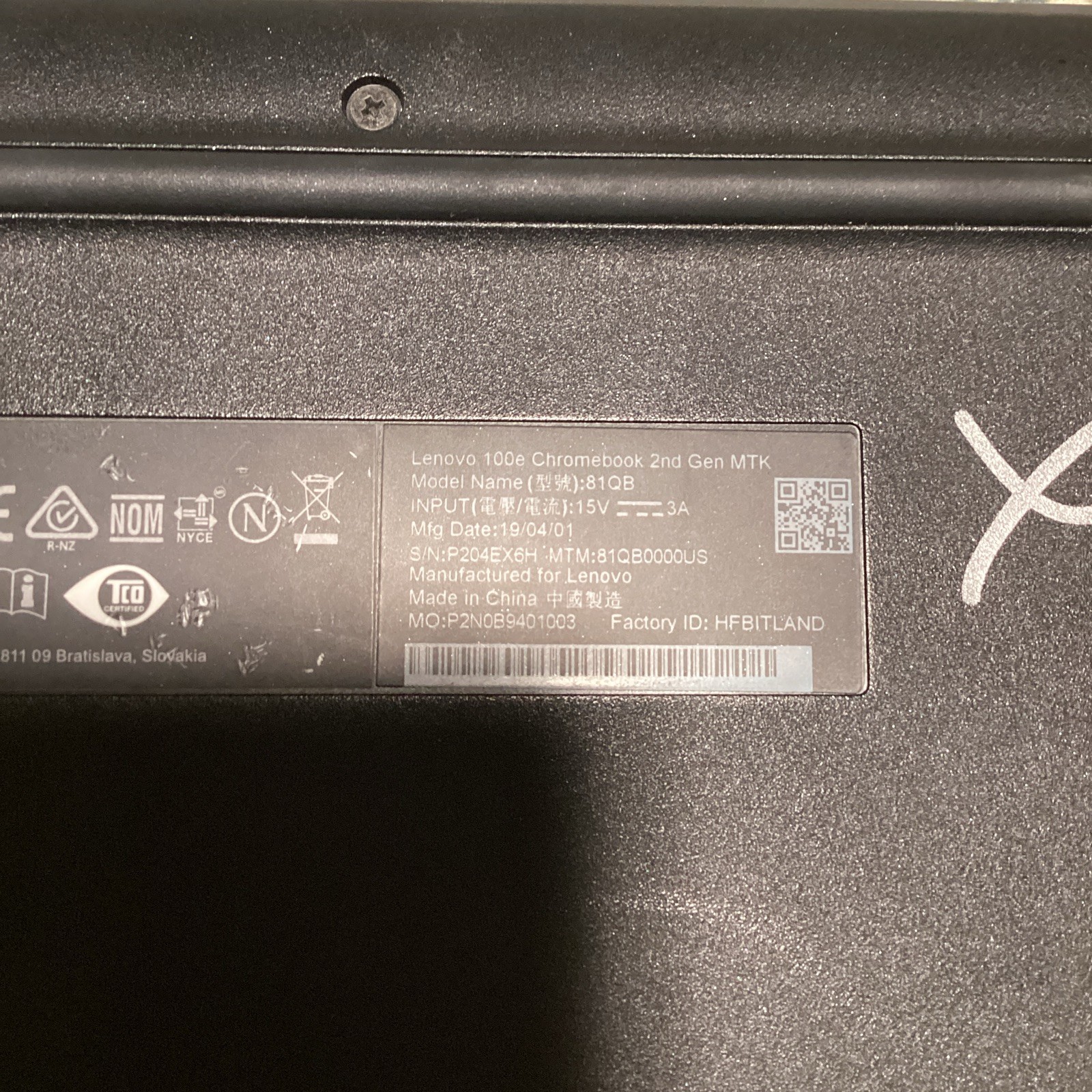 Lenovo 100e Chromebook 2nd Gen MTK 11.6″ 2.00GHz 4GB 32GB Chrome OS Black