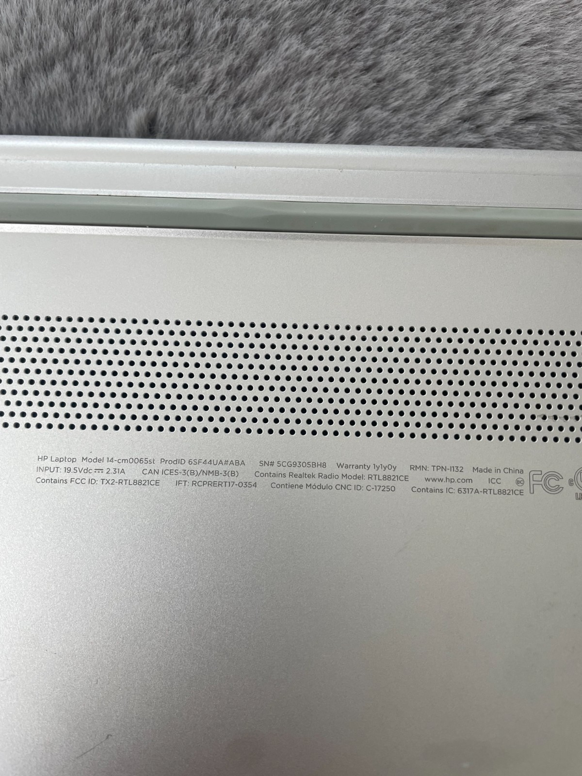 HP 14-cm0065 (128GB) Used Silver Laptop