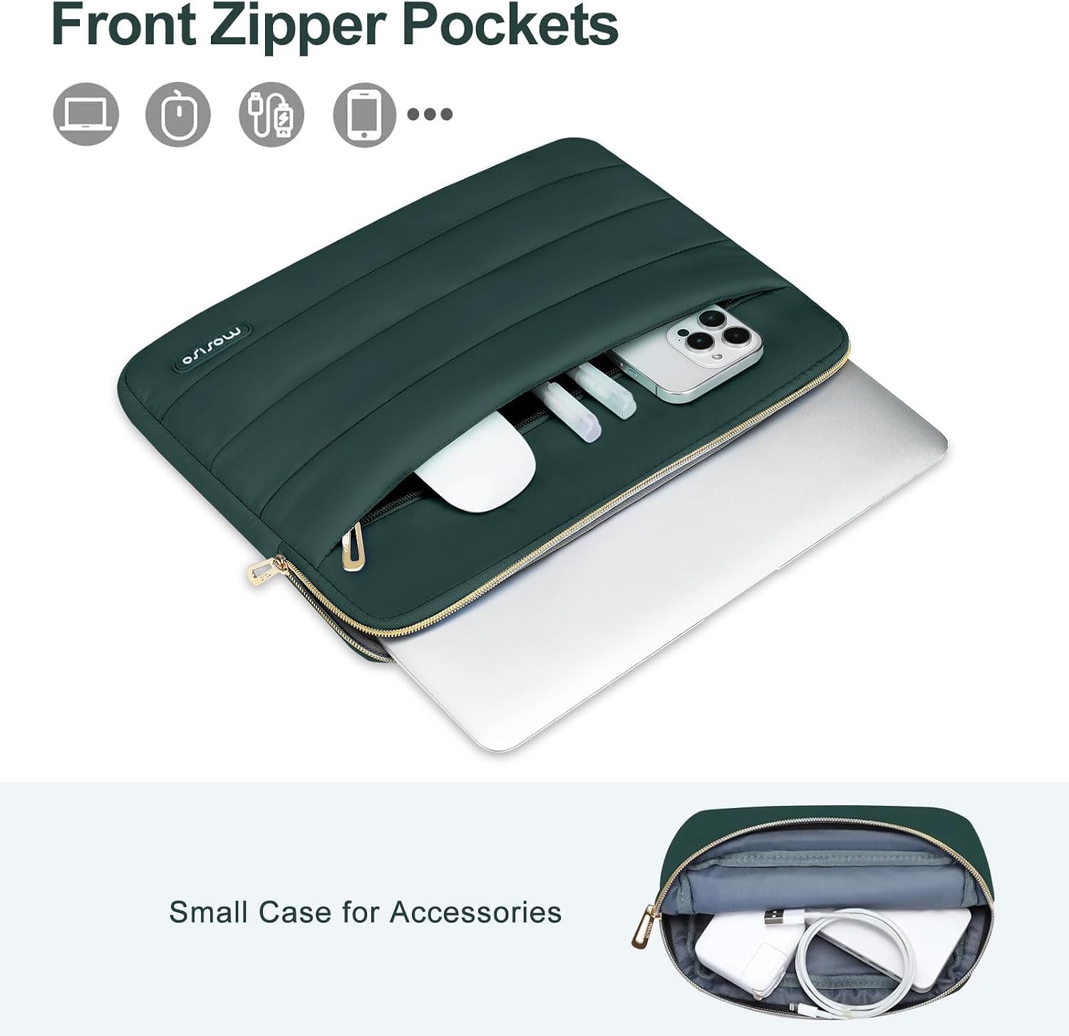 Puffy Laptop Sleeve for 13.3 inch Laptops, Compatible with MacBook Air/Pro 13.6