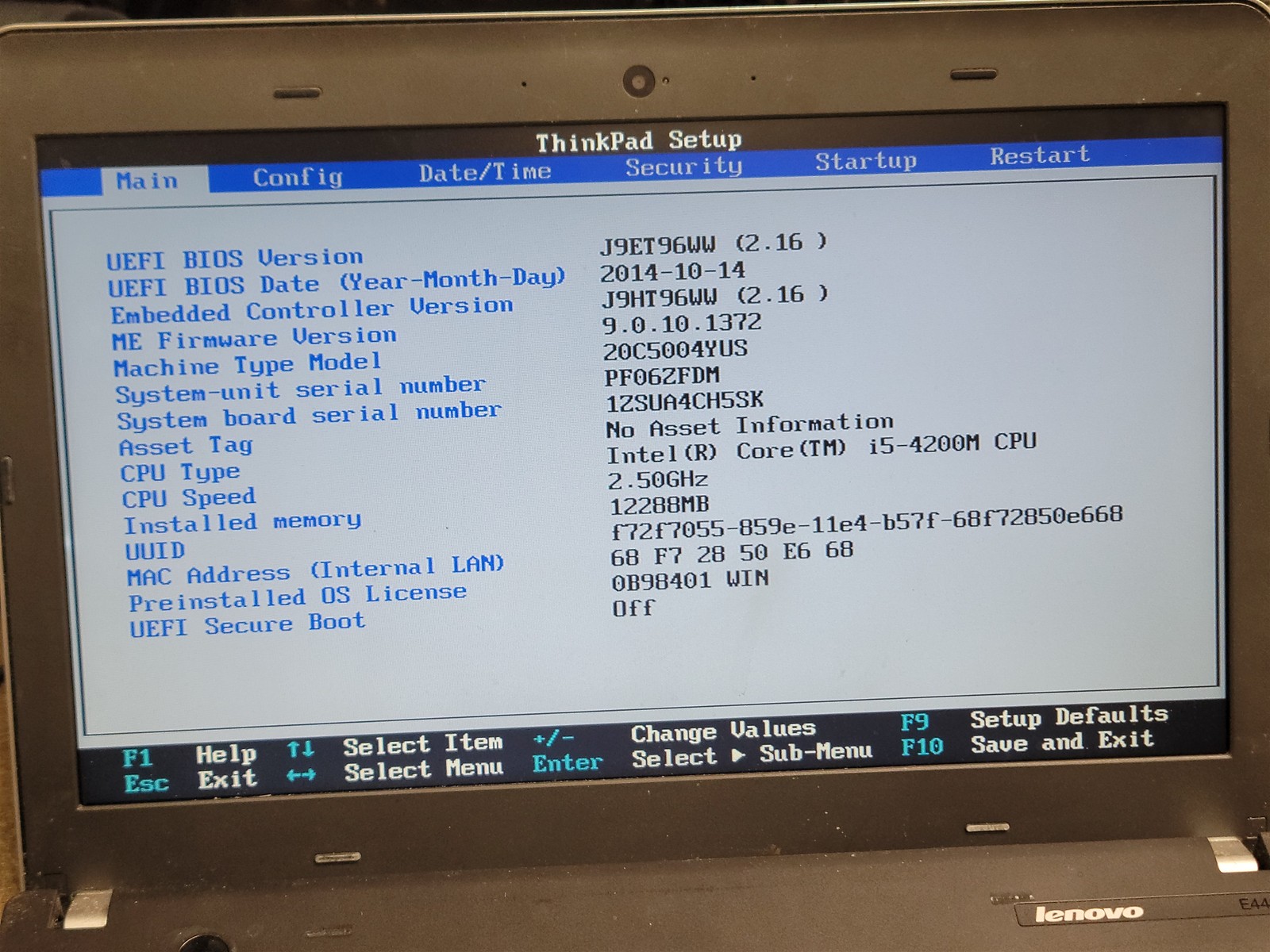Lenovo ThinkPad E440 Intel Core i5-4200M 2.50GHz 12GB DDR4 RAM – see pics