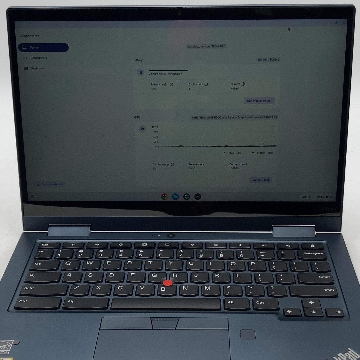 ThinkPad C13 Yoga Gen 1 Chromebook SL11B03970 Athlon Gold 3150C 4GB RAM 32GB