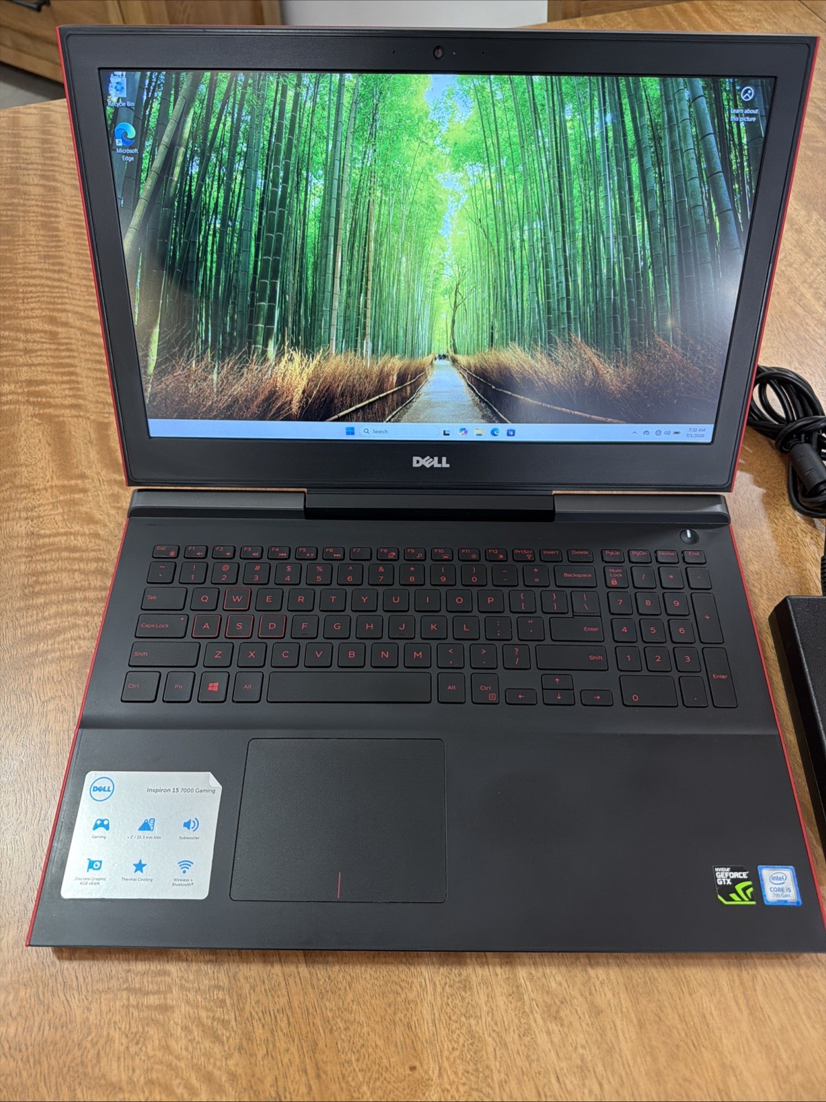 DELL INSPIRON 15 7000 GAMING i5-7300HQ@2.50GHz 16GB/256SSD/1TBSSHD/W11/GTX 1050