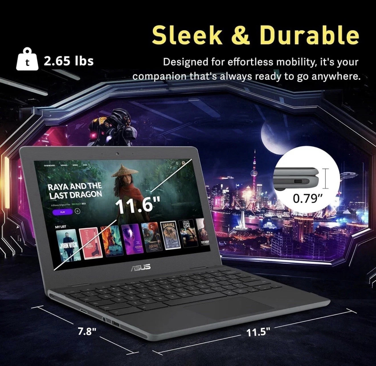 ASUS Chromebook C204EE 11.6″ Celeron N4020 4GB 32GB Non-Touch Grade C