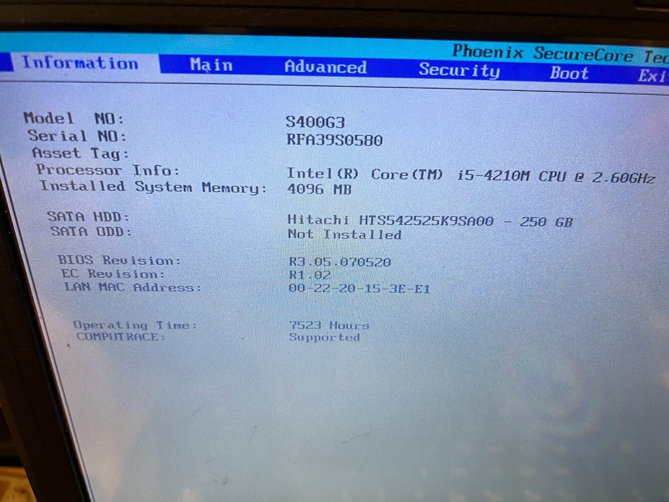 14″ GETAC S400G3 Rugged Laptop I5-4210M 4th gen. CPU no OS includes HD & caddy