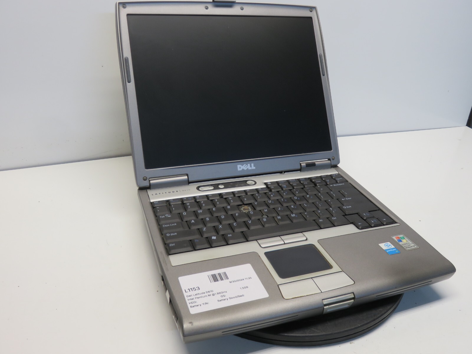 Dell Latitude D610 Intel Pentium M 1.86GHz 1.5GB 40 GB WIN XP No Batt