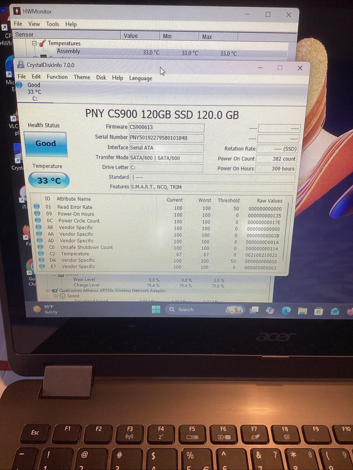 Acer Aspire R3-471T-5039 14″ Touch Laptop Intel Core i5-4210u 6gb Ram 120gb SSD
