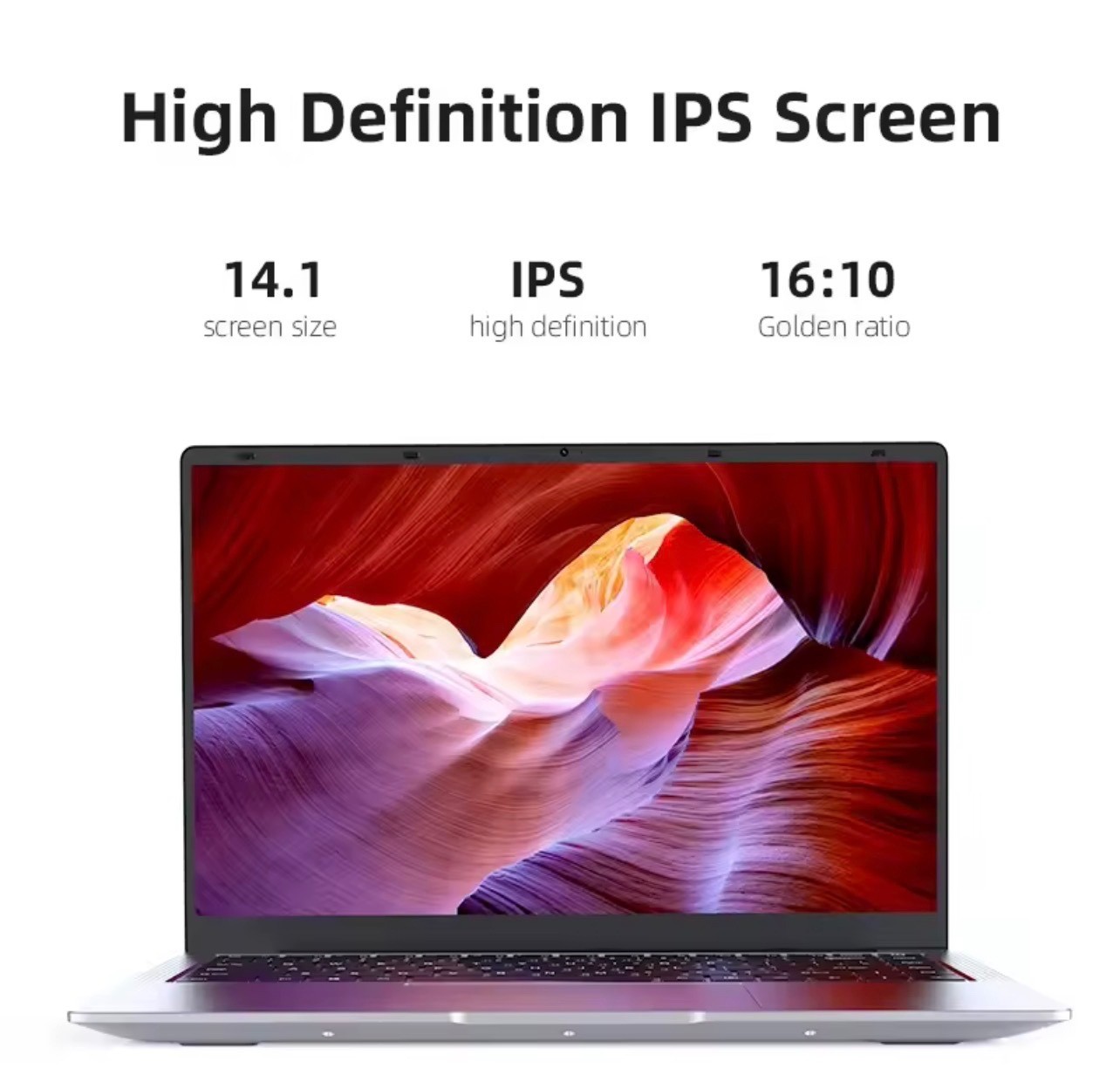 14.1″ Windows 11 Pro Laptop 12GB RAM 1TB/2TB SSD 1080P Slim Notebook PC
