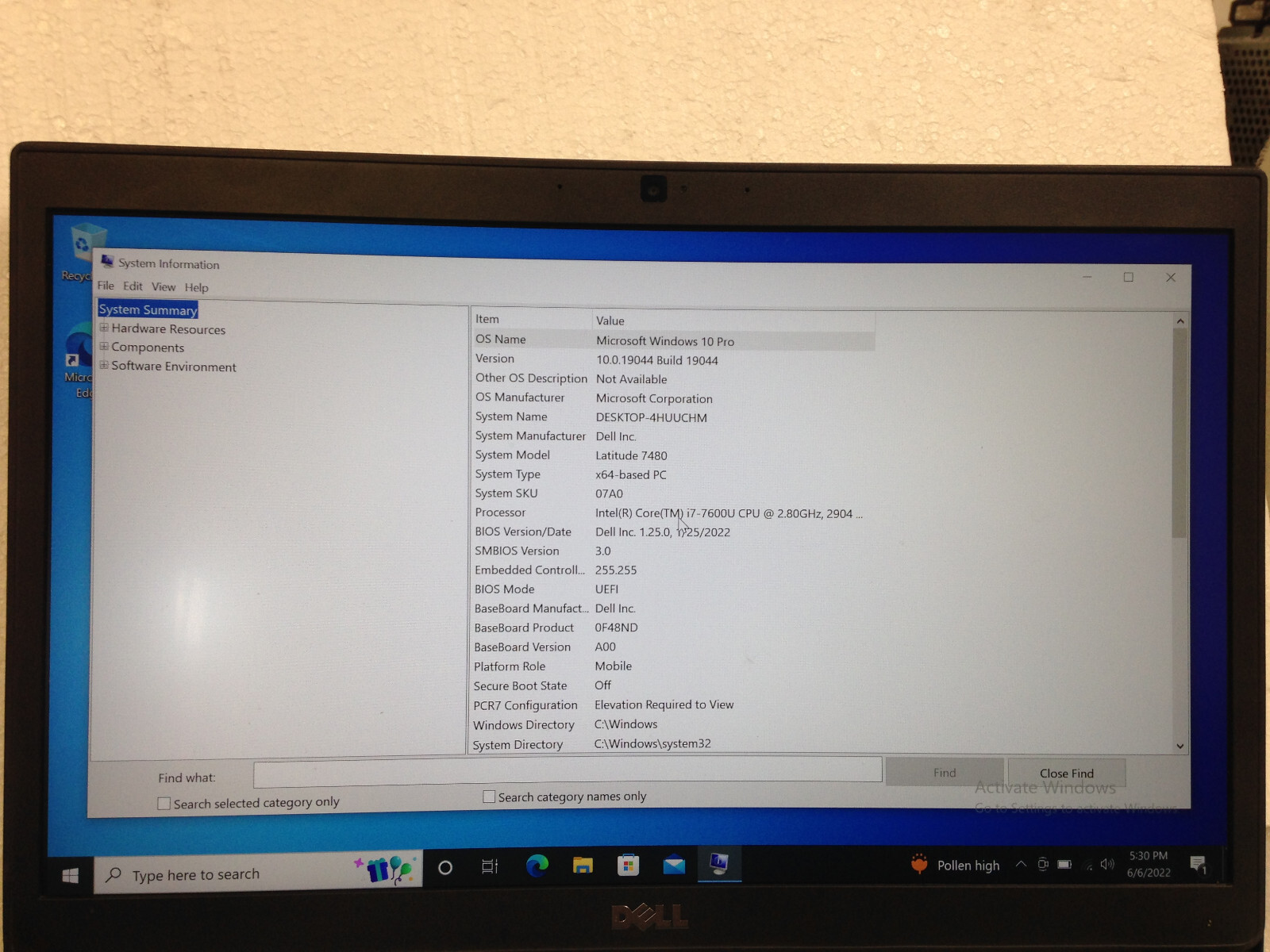 Dell 7480 i7-7600U 2.80GHz 8GB 256GB w/ AC Adapter (NON Touch screen )