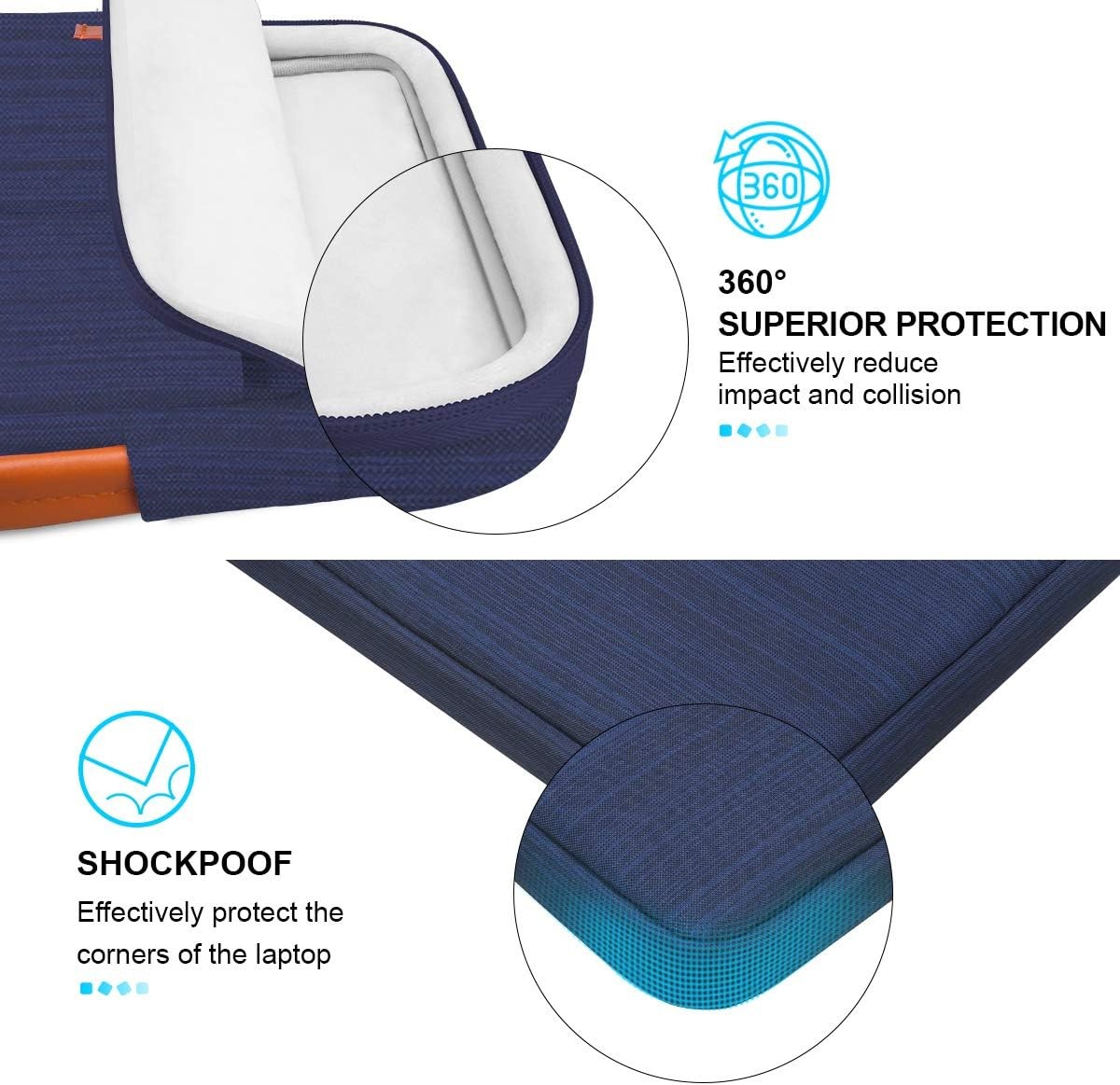 360° Protective Laptop Sleeve Case for 15 inch New MacBook Air M4 A3241 2025, M3
