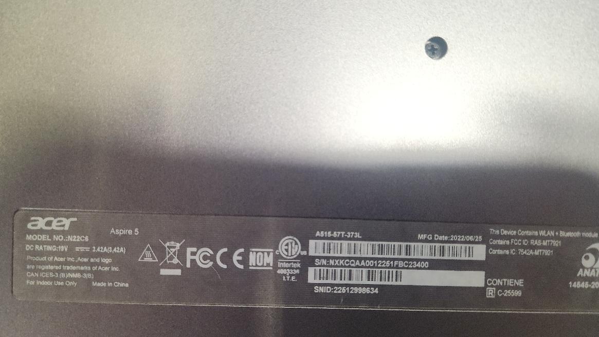 ACER ASPIRE 5 N22C6 (P31013510)