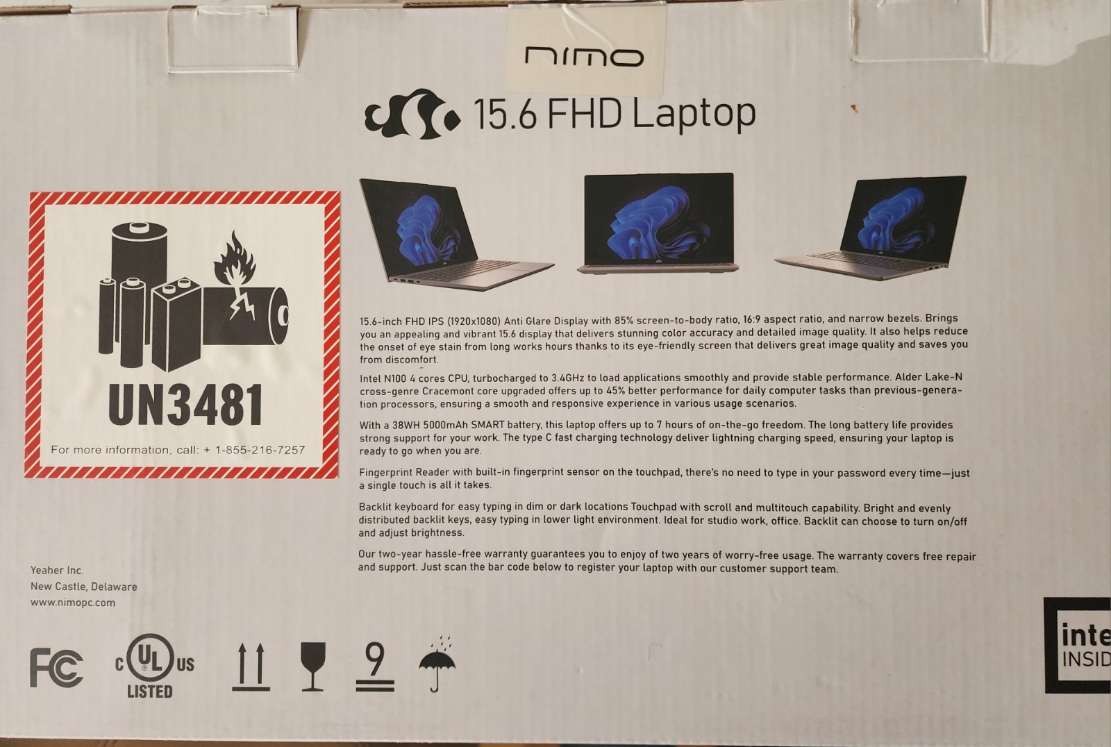 15.6″ FHD IPS Business Laptop, Intel Core i3-1215U