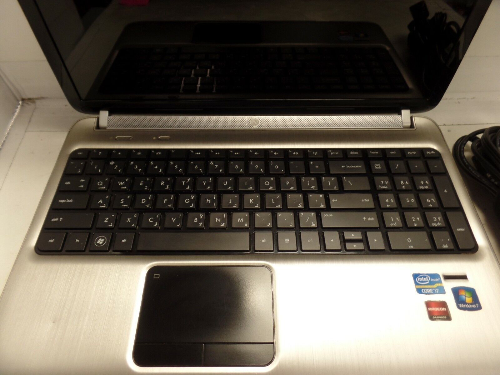Brushed Aluminum 15.6″ HP Pavilion DV6-6177ee 2GHz i7-2630 6GB 750GB Arabic KYBD