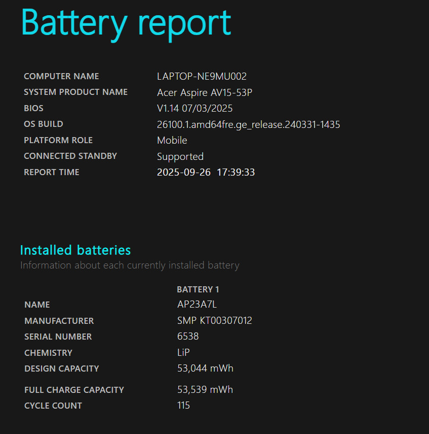 Acer Aspire Vero 15.6 13th Gen i7 10-Core, 16GB RAM, 512GB SSD, 100% batt health