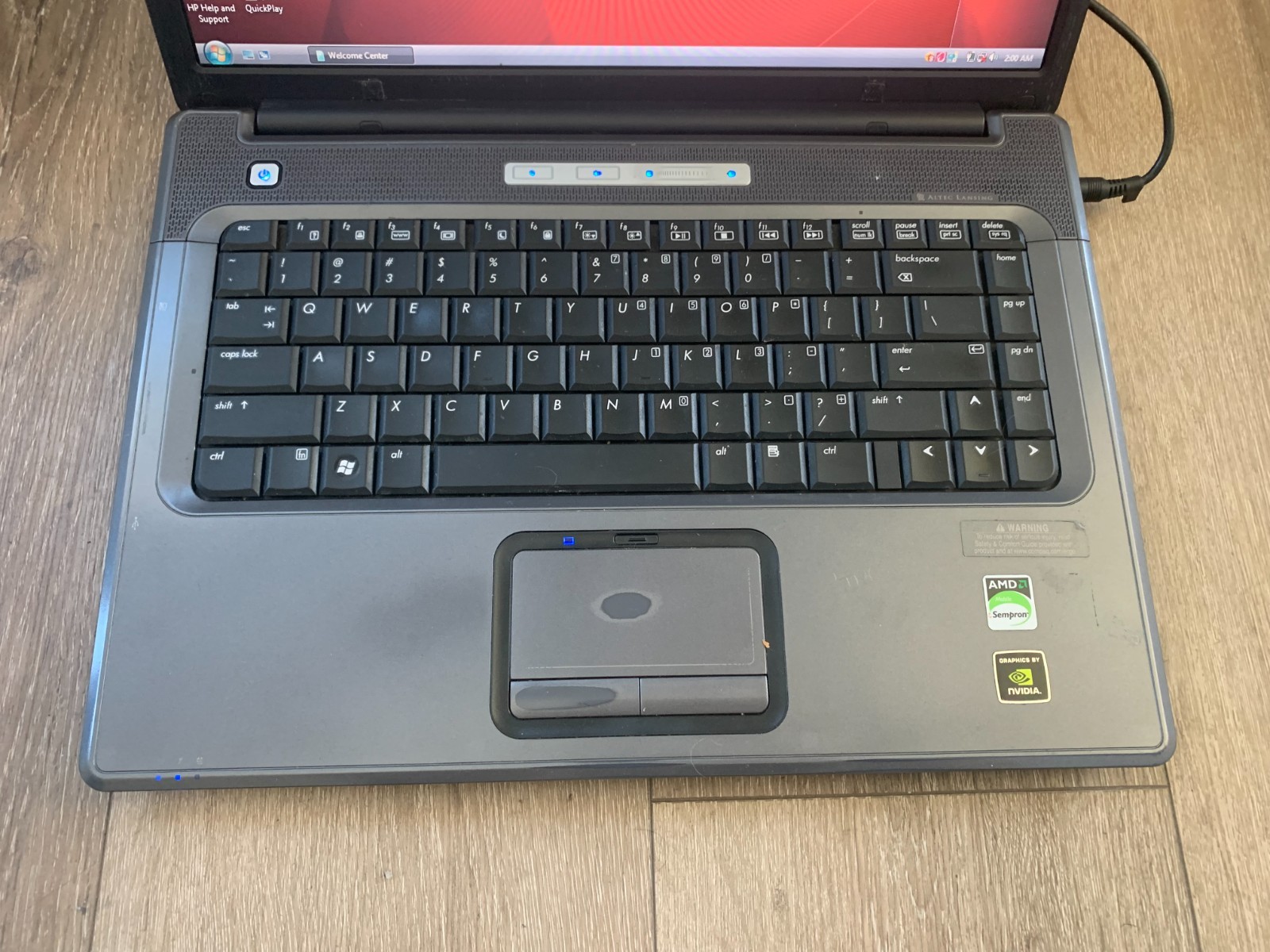 Compaq Presario V6000 15.4″ AMD Sempron 3500+ 1.80Ghz 1GB RAM 60GB HDD Win Vista