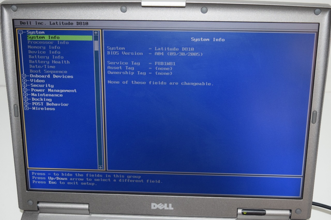Dell 15″ D810 Laptop Windows XP Pro 32 SP3 – 9 pin Serial Port-RS232-AC Adapter